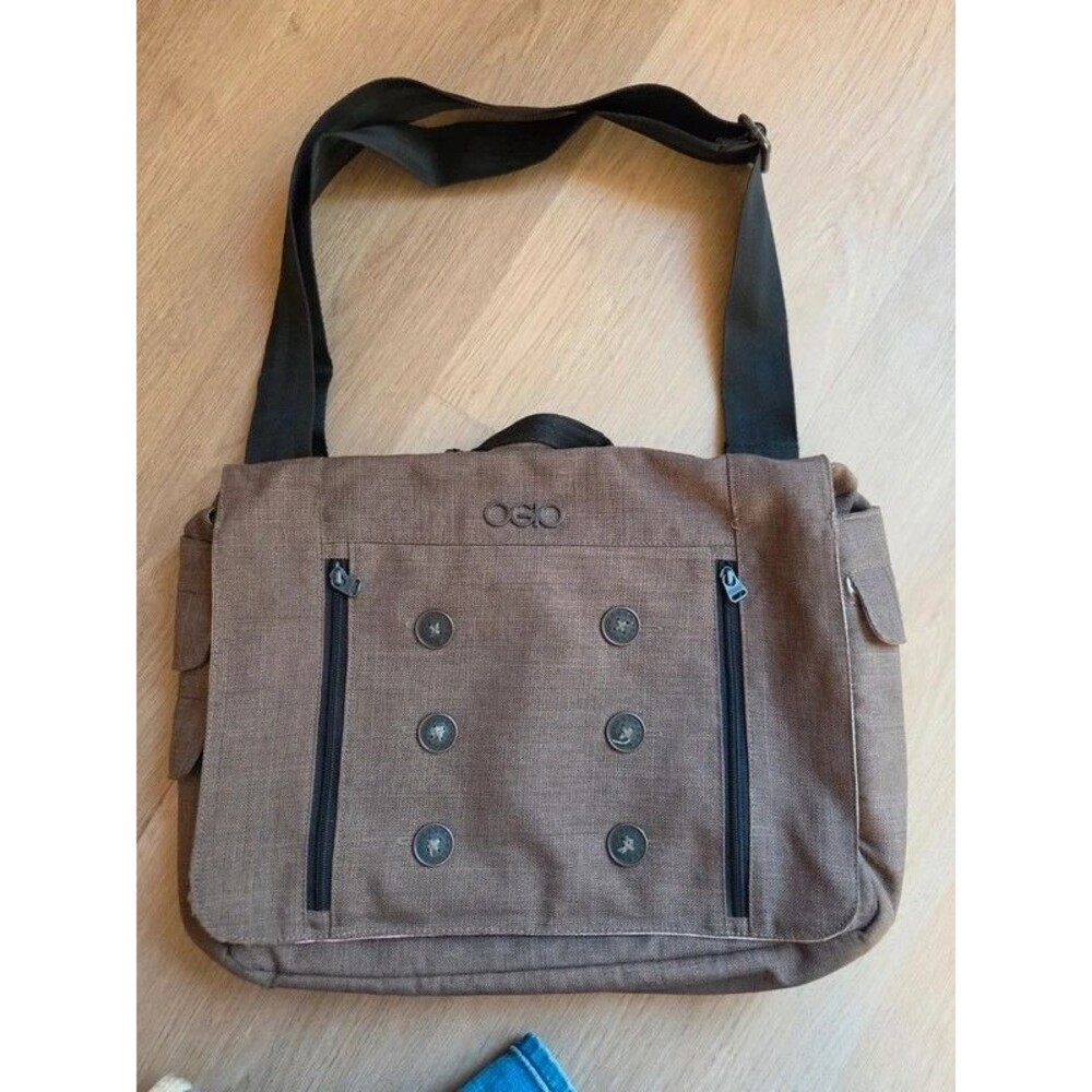 Ogio Midtown Brown Canvas Messenger Laptop Bag